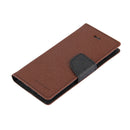 GOOSPERY FANCY DIARY for iPhone 8 Plus & 7 Plus Cross Texture Horizontal Flip Leather Case with Card Slots & Wallet & Holder(Brown)