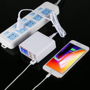 896 40W QC 3.0 6 USB Ports Fast Charger with LCD Digital Display, EU Plug(White)
