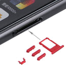 6 in 1 for iPhone 7 Plus (Back Cover (With Camera Lens) + Card Tray + Volume Control Key + Power Button + Mute Switch Vibrator Key + Sign) Full Assembly Housing Cover(Red)