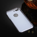 For iPhone 8 Plus & 7 Plus Electroplating Mirror TPU Protective Cover Case(Rose Gold)