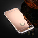 For iPhone 8 Plus & 7 Plus Electroplating Mirror TPU Protective Cover Case(Rose Gold)