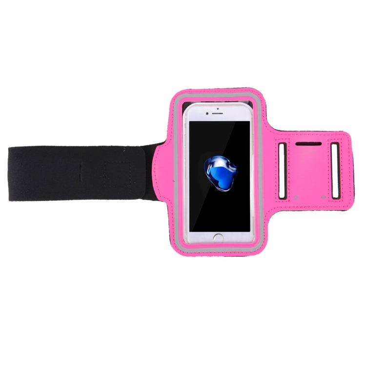 For iPhone 8 Plus & 7 Plus Sport Armband Case with Key Pocket(Magenta)