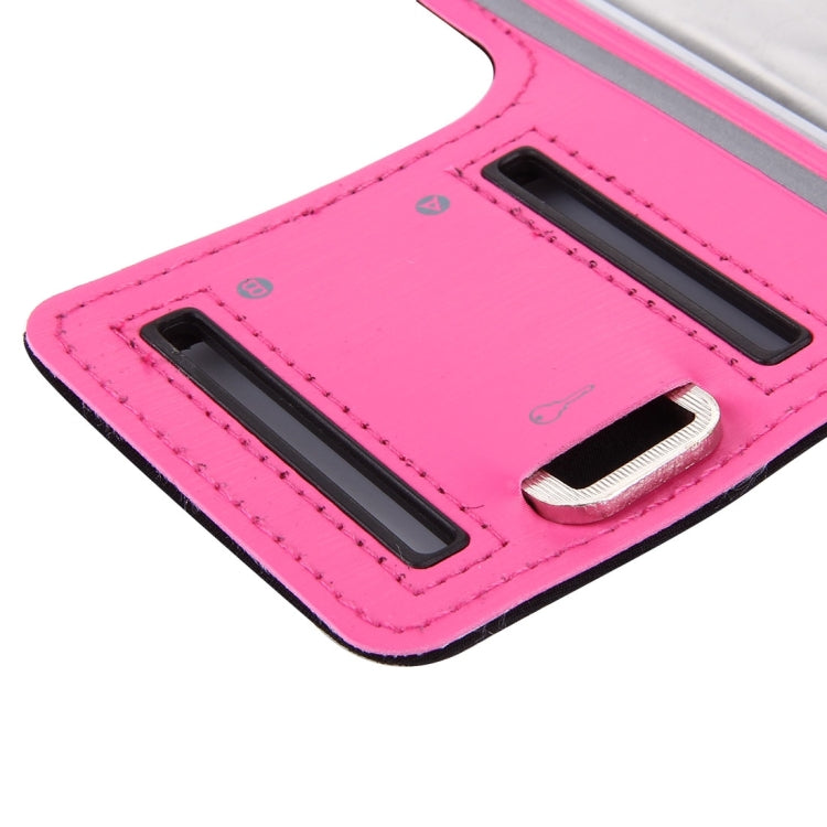 For iPhone 8 Plus & 7 Plus Sport Armband Case with Key Pocket(Magenta)