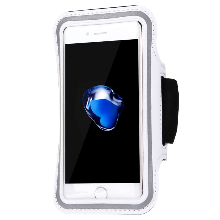 For iPhone 8 Plus & 7 Plus Sport Armband Case with Key Pocket(White)