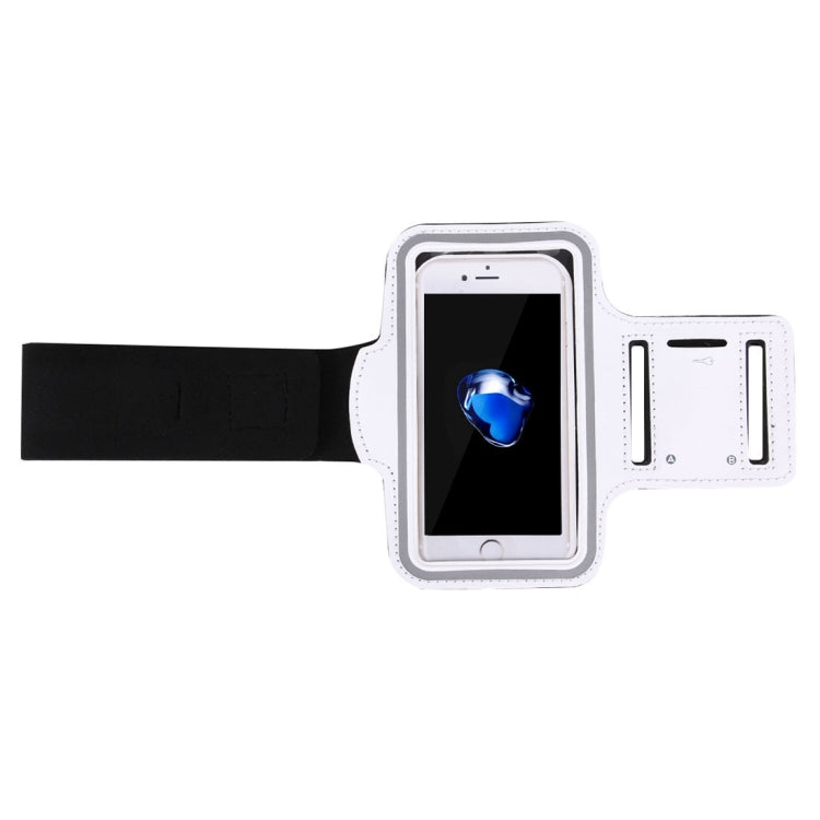 For iPhone 8 Plus & 7 Plus Sport Armband Case with Key Pocket(White)