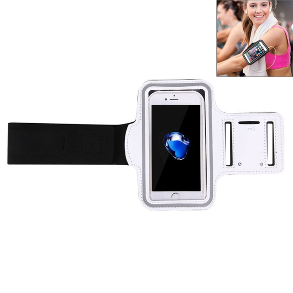 For iPhone 8 Plus & 7 Plus Sport Armband Case with Key Pocket(White)