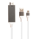 8 Pin Male to HDMI & USB Male Adapter Cable, Length: 2m(White)