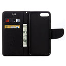 For iPhone 8 Plus & 7 Plus Butterflies Embossing Horizontal Flip Leather Case with Holder & Card Slots & Wallet & Lanyard(Black)