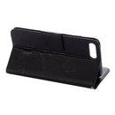 For iPhone 8 Plus & 7 Plus Butterflies Embossing Horizontal Flip Leather Case with Holder & Card Slots & Wallet & Lanyard(Black)
