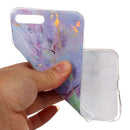 For iPhone 8 Plus & 7 Plus Pink Gold Marble Pattern Soft Protective Back Cover Case