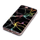 For iPhone 8 Plus & 7 Plus Black Gold Marble Pattern Soft Protective Back Cover Case