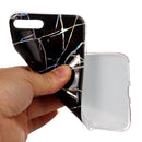 For iPhone 8 Plus & 7 Plus Black Gold Marble Pattern Soft Protective Back Cover Case