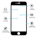 For iPhone 8 / 7 0.26mm 9H Surface Hardness 3D Explosion-proof Full Screen Carbon Fiber Soft Edges Tempered Glass Screen Film(Black)