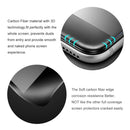 For iPhone 8 / 7 0.26mm 9H Surface Hardness 3D Explosion-proof Full Screen Carbon Fiber Soft Edges Tempered Glass Screen Film(Black)