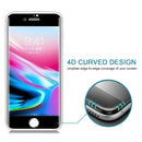 For iPhone SE 2020 / 8 / 7 0.3mm 9H Surface Hardness 4D Curved Full Screen Tempered Glass Screen Protector(Black)
