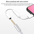 MH020 8 Pin to 3.5mm Headphone Jack Adapter Support Self-timer / Song / Line Control (White)