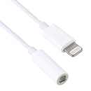 8 Pin 3.5mm Earphone Audio Adapter, Line Length: 8cm(White)