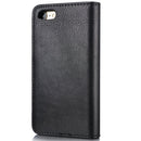 DG.MING For iPhone SE 2020 & 8 & 7 Crazy Horse Texture Horizontal Flip Detachable Magnetic Protective Case with Holder & Card Slots & Wallet(Black)