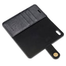 DG.MING For iPhone SE 2020 & 8 & 7 Crazy Horse Texture Horizontal Flip Detachable Magnetic Protective Case with Holder & Card Slots & Wallet(Black)