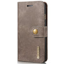 DG.MING For iPhone SE 2020 & 8 & 7 Crazy Horse Texture Horizontal Flip Detachable Magnetic Protective Case with Holder & Card Slots & Wallet(Grey)