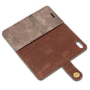 DG.MING For iPhone SE 2020 & 8 & 7 Crazy Horse Texture Horizontal Flip Detachable Magnetic Protective Case with Holder & Card Slots & Wallet(Grey)