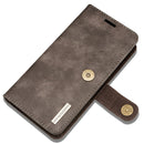 DG.MING For iPhone SE 2020 & 8 & 7 Crazy Horse Texture Horizontal Flip Detachable Magnetic Protective Case with Holder & Card Slots & Wallet(Grey)