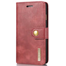 DG.MING For iPhone SE 2020 & 8 & 7 Crazy Horse Texture Horizontal Flip Detachable Magnetic Protective Case with Holder & Card Slots & Wallet(Red)