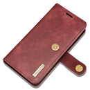 DG.MING For iPhone SE 2020 & 8 & 7 Crazy Horse Texture Horizontal Flip Detachable Magnetic Protective Case with Holder & Card Slots & Wallet(Red)