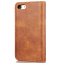 DG.MING For iPhone SE 2020 & 8 & 7 Crazy Horse Texture Horizontal Flip Detachable Magnetic Protective Case with Holder & Card Slots & Wallet(Brown)