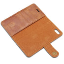 DG.MING For iPhone SE 2020 & 8 & 7 Crazy Horse Texture Horizontal Flip Detachable Magnetic Protective Case with Holder & Card Slots & Wallet(Brown)