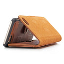 DG.MING For iPhone SE 2020 & 8 & 7 Crazy Horse Texture Horizontal Flip Detachable Magnetic Protective Case with Holder & Card Slots & Wallet(Brown)