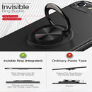 Metal Ring Holder 360 Degree Rotating TPU Case For iPhone SE 2020 & 8 & 7 (Black+Blue)
