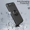 Metal Ring Holder 360 Degree Rotating TPU Case For iPhone SE 2020 & 8 & 7 (Black+Blue)