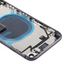 Battery Back Cover Assembly with Side Keys & Vibrator & Loud Speaker & Power Button + Volume Button Flex Cable & Card Tray for iPhone 8(Black)