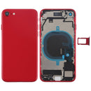 Battery Back Cover Assembly with Side Keys & Vibrator & Loud Speaker & Power Button + Volume Button Flex Cable & Card Tray for iPhone 8(Red)