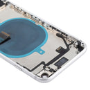 Battery Back Cover Assembly with Side Keys & Vibrator & Loud Speaker & Power Button + Volume Button Flex Cable & Card Tray for iPhone 8(Silver)