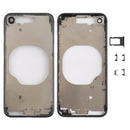 Transparent Back Cover with Camera Lens & SIM Card Tray & Side Keys for iPhone 8 (Black)