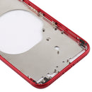 Transparent Back Cover with Camera Lens & SIM Card Tray & Side Keys for iPhone 8 (Red)