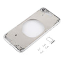 Transparent Back Cover with Camera Lens & SIM Card Tray & Side Keys for iPhone 8 (White)