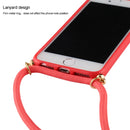 For iPhone 8 / 7 TPU Anti-Fall Mobile Phone Case With Lanyard(Blue)