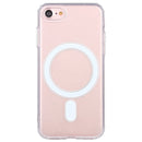 Magsafe Case Simple Magnetic Ring All-inclusive Clear Crystal Acrylic PC +TPU Shockproof Case For iPhone SE 2020 / 8