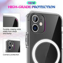 Magsafe Case Simple Magnetic Ring All-inclusive Clear Crystal Acrylic PC +TPU Shockproof Case For iPhone SE 2020 / 8