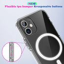 Magsafe Case Simple Magnetic Ring All-inclusive Clear Crystal Acrylic PC +TPU Shockproof Case For iPhone SE 2020 / 8