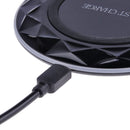 DC5V Input Diamond Qi Standard Fast Charging Wireless Charger, Cable Length: 1m(Black)