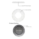 DC5V Input Diamond Qi Standard Fast Charging Wireless Charger, Cable Length: 1m(Black)