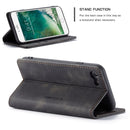 CaseMe-013 Multifunctional Retro Frosted Horizontal Flip Leather Case for iPhone 7 / 8, with Card Slot & Holder & Wallet(Black)