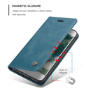 CaseMe-013 Multifunctional Retro Frosted Horizontal Flip Leather Case for iPhone 7 / 8, with Card Slot & Holder & Wallet(Blue)
