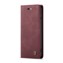 CaseMe-013 Multifunctional Retro Frosted Horizontal Flip Leather Case for iPhone 7 / 8, with Card Slot & Holder & Wallet(Wine Red)