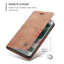 CaseMe-013 Multifunctional Retro Frosted Horizontal Flip Leather Case for iPhone 7 / 8, with Card Slot & Holder & Wallet(Brown)