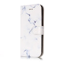 For iPhone SE 2020 & 8 & 7 White Marble Pattern Horizontal Flip Leather Case with Holder & Card Slots & Wallet